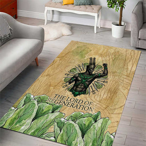Min Area Rug Egyptian God of Fertility Lord of Generation Lettuce Ancient