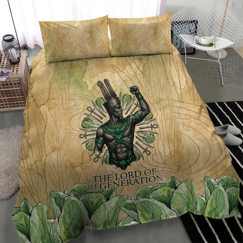 Min Bedding Set Egyptian God of Fertility Lord of Generation Lettuce Ancient