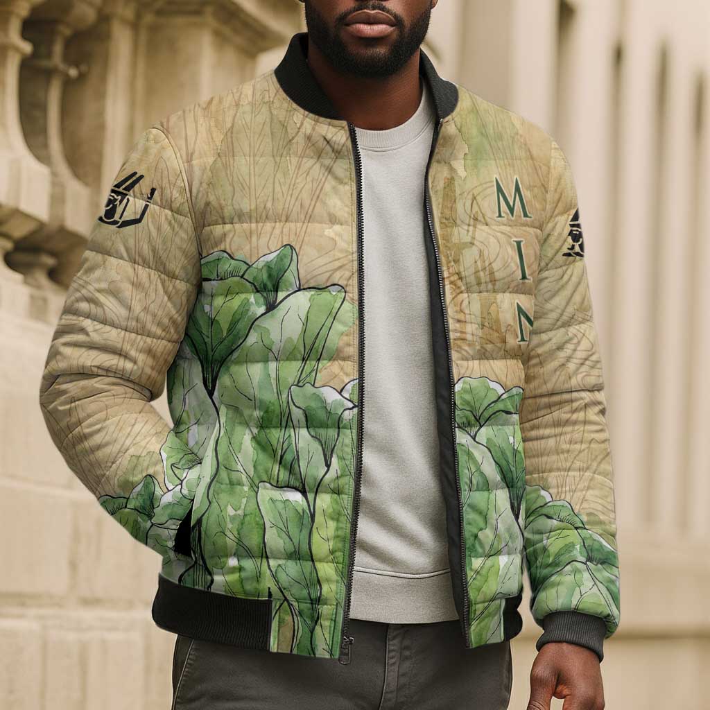 Min Bomber Puffer Jacket Egyptian God of Fertility Lord of Generation Lettuce Ancient