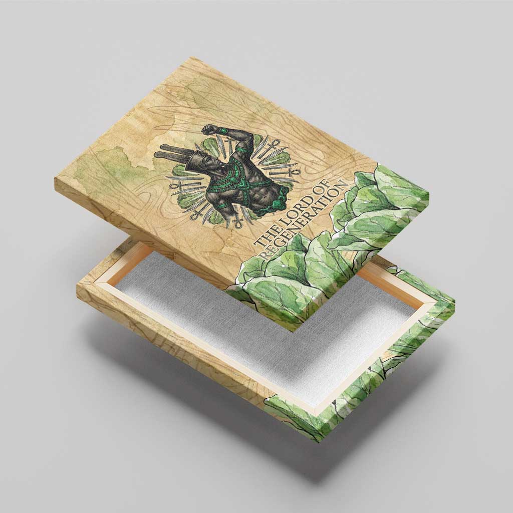 Min Canvas Wall Art Egyptian God of Fertility Lord of Generation Lettuce Ancient