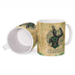 Min Ceramic Mug Egyptian God of Fertility Lord of Generation Lettuce Ancient
