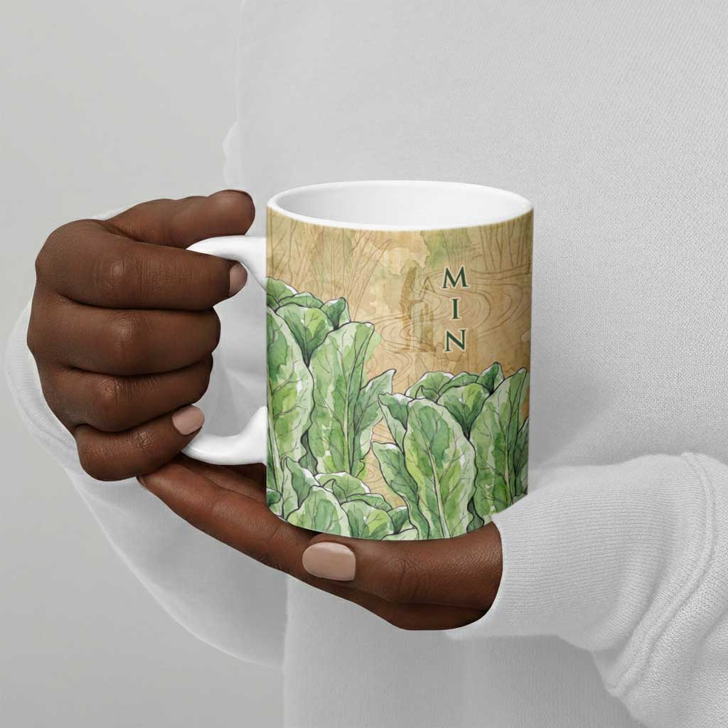 Min Ceramic Mug Egyptian God of Fertility Lord of Generation Lettuce Ancient