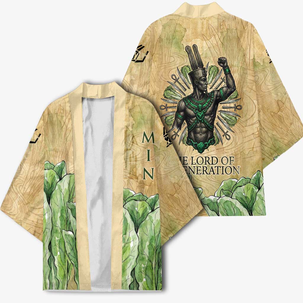 Min Kimono Egyptian God of Fertility Lord of Generation Lettuce Ancient