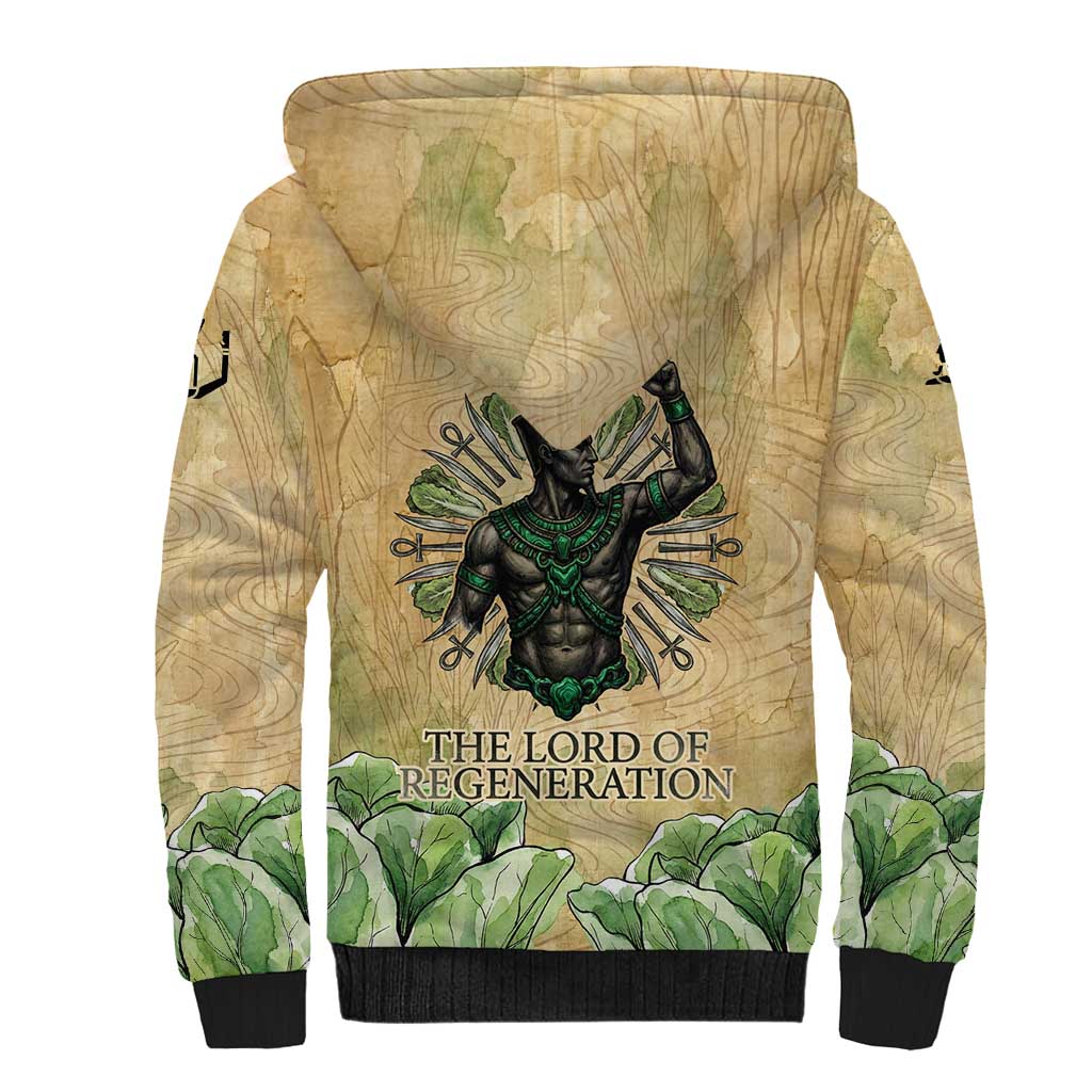 Min Sherpa Hoodie Egyptian God of Fertility Lord of Generation Lettuce Ancient