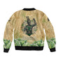 Min Sleeve Zip Bomber Jacket Egyptian God of Fertility Lord of Generation Lettuce Ancient