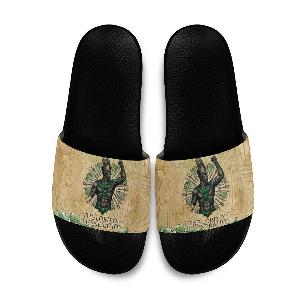Min Slide Sandals Egyptian God of Fertility Lord of Generation Lettuce Ancient