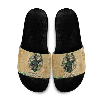 Min Slide Sandals Egyptian God of Fertility Lord of Generation Lettuce Ancient