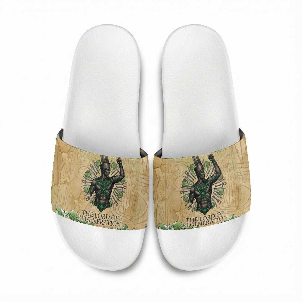Min Slide Sandals Egyptian God of Fertility Lord of Generation Lettuce Ancient