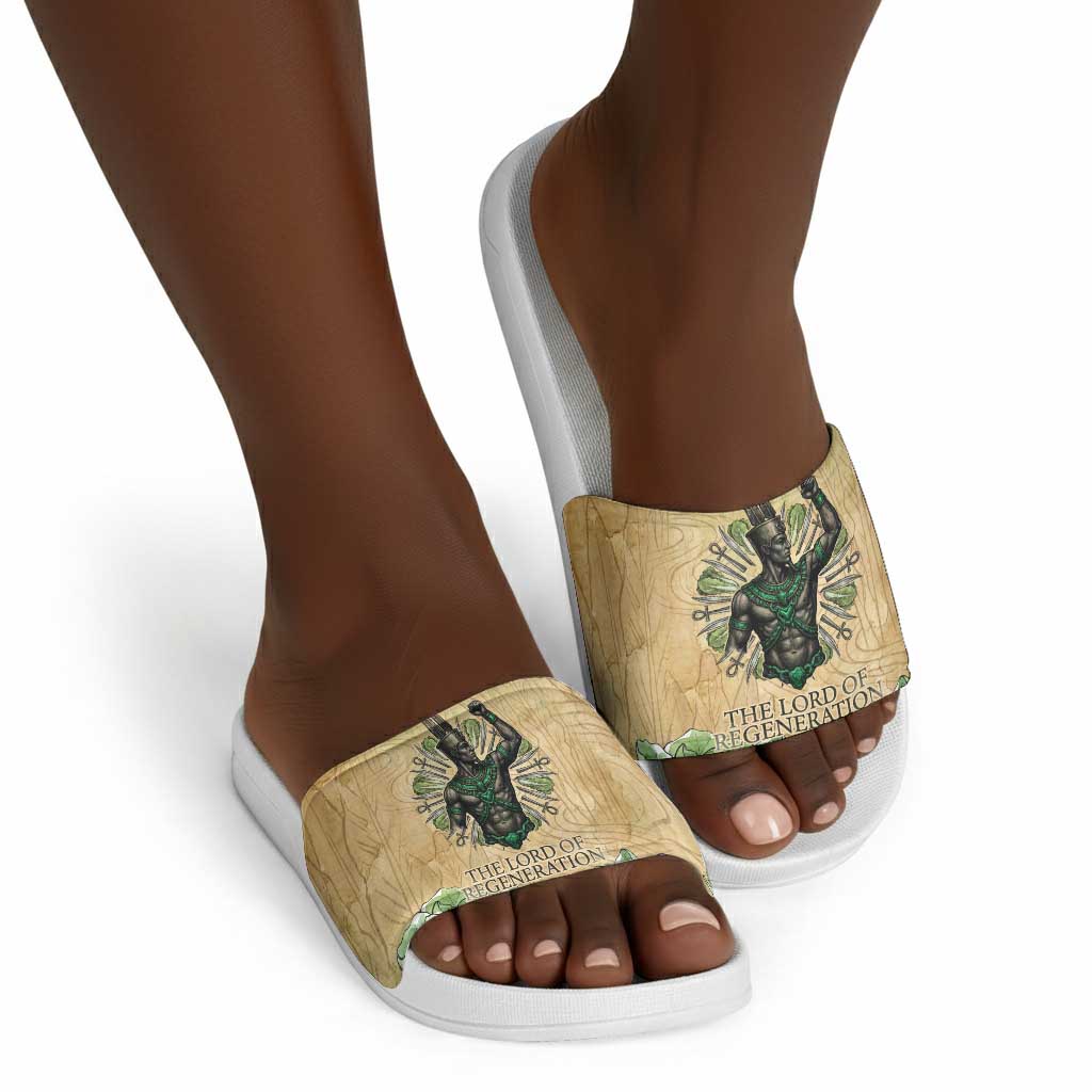 Min Slide Sandals Egyptian God of Fertility Lord of Generation Lettuce Ancient