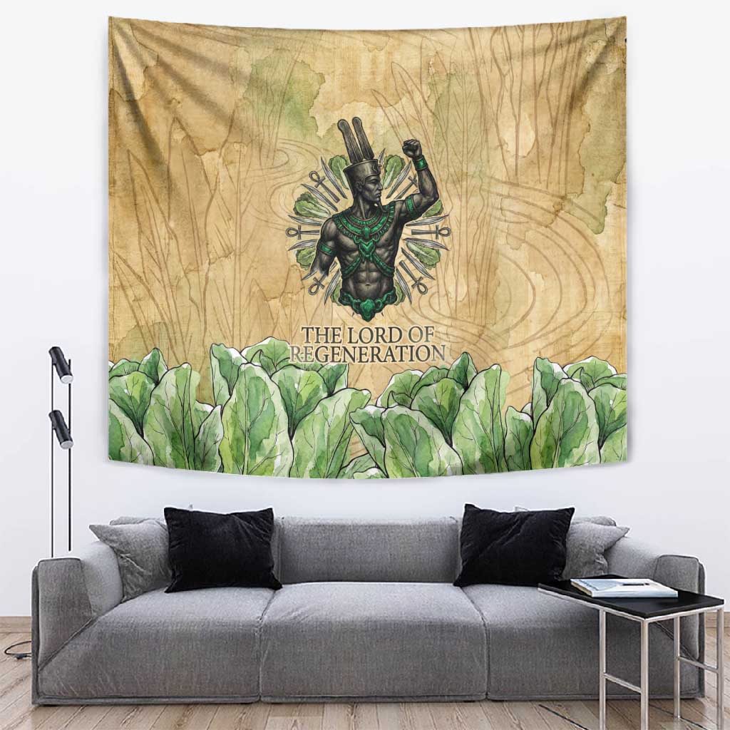Min Tapestry Egyptian God of Fertility Lord of Generation Lettuce Ancient