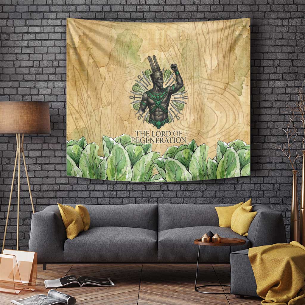 Min Tapestry Egyptian God of Fertility Lord of Generation Lettuce Ancient