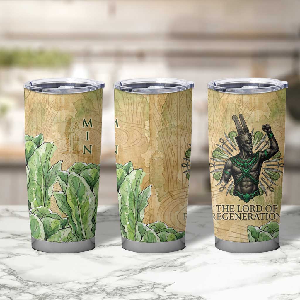 Min Tumbler Cup Egyptian God of Fertility Lord of Generation Lettuce Ancient