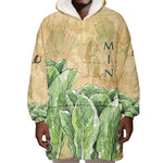Min Wearable Blanket Hoodie Egyptian God of Fertility Lord of Generation Lettuce Ancient