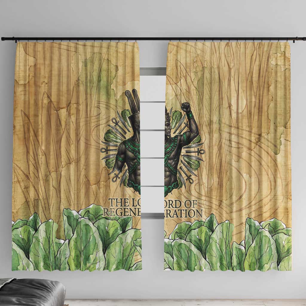 Min Window Curtain Egyptian God of Fertility Lord of Generation Lettuce Ancient