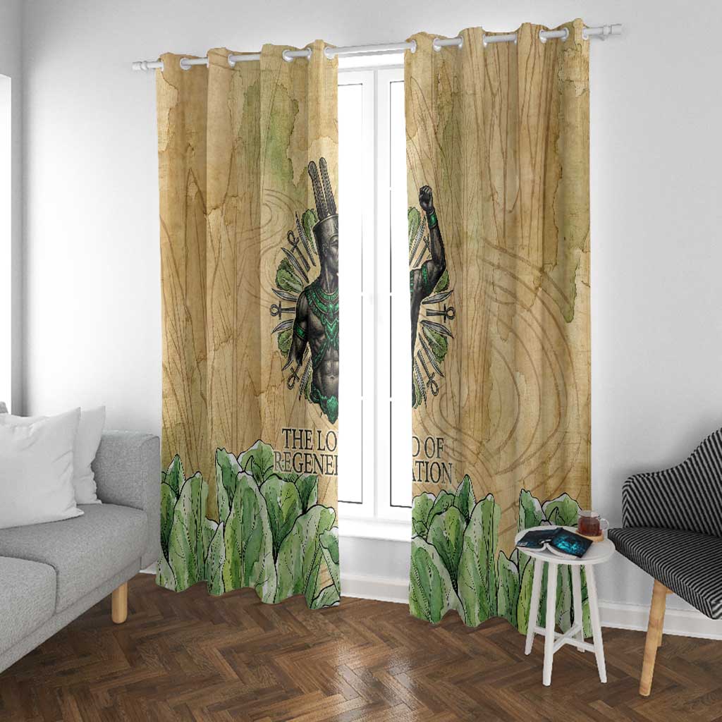 Min Window Curtain Egyptian God of Fertility Lord of Generation Lettuce Ancient
