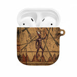Min Ancient Egyptian AirPods Case Fertility Symbol Sandstone Ankh Pyramid Pattern