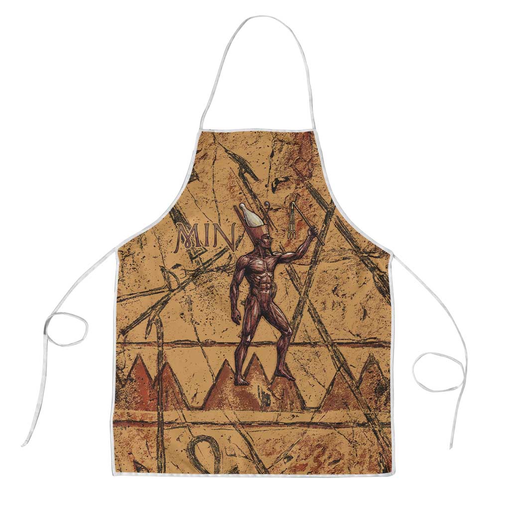 Min Ancient Egyptian Apron Fertility Symbol Sandstone Ankh Pyramid Pattern