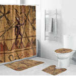 Min Ancient Egyptian Bathroom Set Fertility Symbol Sandstone Ankh Pyramid Pattern
