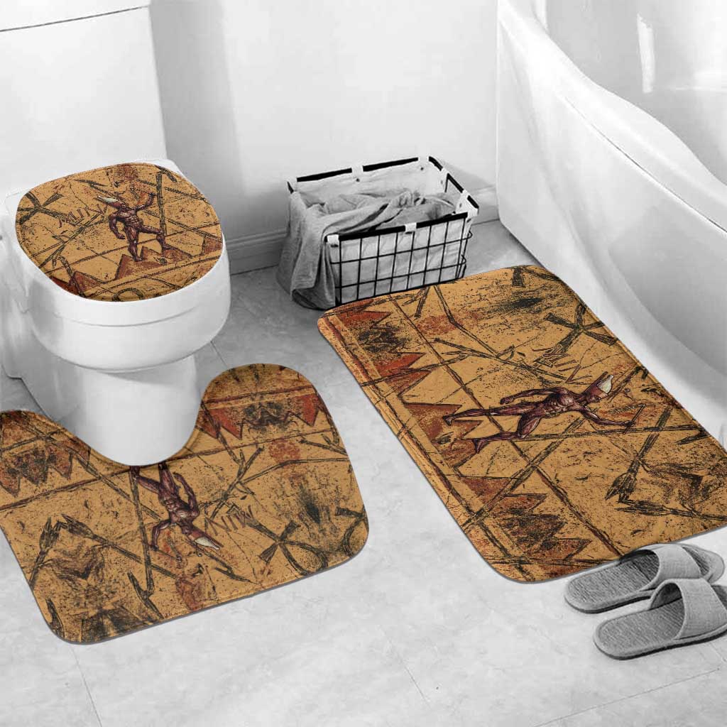 Min Ancient Egyptian Bathroom Set Fertility Symbol Sandstone Ankh Pyramid Pattern