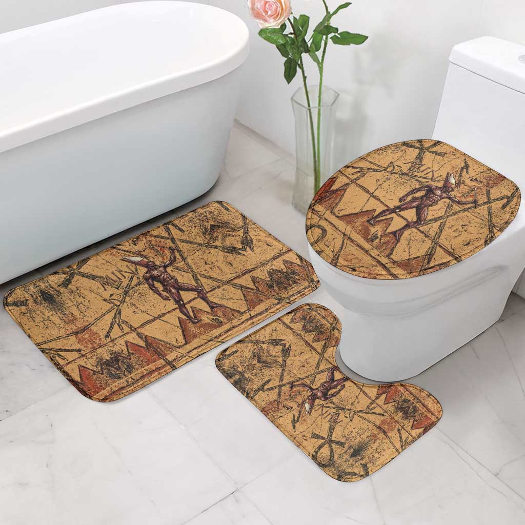 Min Ancient Egyptian Bathroom Set Fertility Symbol Sandstone Ankh Pyramid Pattern