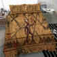 Min Ancient Egyptian Bedding Set Fertility Symbol Sandstone Ankh Pyramid Pattern