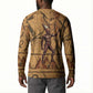 Min Ancient Egyptian Button Sweatshirt Fertility Symbol Sandstone Ankh Pyramid Pattern