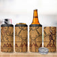 Min Ancient Egyptian 4 in 1 Can Cooler Tumbler Fertility Symbol Sandstone Ankh Pyramid Pattern