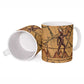 Min Ancient Egyptian Ceramic Mug Fertility Symbol Sandstone Ankh Pyramid Pattern
