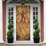 Min Ancient Egyptian Door Cover Fertility Symbol Sandstone Ankh Pyramid Pattern