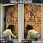 Min Ancient Egyptian Door Cover Fertility Symbol Sandstone Ankh Pyramid Pattern