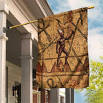 Min Ancient Egyptian Garden Flag Fertility Symbol Sandstone Ankh Pyramid Pattern