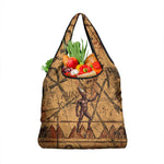 Min Ancient Egyptian Grocery Bag Fertility Symbol Sandstone Ankh Pyramid Pattern