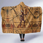 Min Ancient Egyptian Hooded Blanket Fertility Symbol Sandstone Ankh Pyramid Pattern