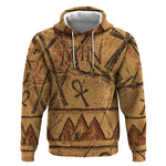 Min Ancient Egyptian Hoodie Fertility Symbol Sandstone Ankh Pyramid Pattern