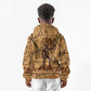 Min Ancient Egyptian Kid Hoodie Fertility Symbol Sandstone Ankh Pyramid Pattern