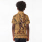Min Ancient Egyptian Kid Polo Shirt Fertility Symbol Sandstone Ankh Pyramid Pattern
