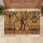 Min Ancient Egyptian Rubber Doormat Fertility Symbol Sandstone Ankh Pyramid Pattern