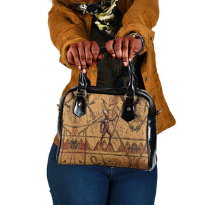 Min Ancient Egyptian Shoulder Handbag Fertility Symbol Sandstone Ankh Pyramid Pattern