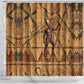 Min Ancient Egyptian Shower Curtain Fertility Symbol Sandstone Ankh Pyramid Pattern
