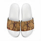 Min Ancient Egyptian Slide Sandals Fertility Symbol Sandstone Ankh Pyramid Pattern