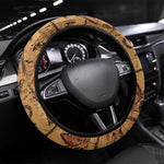Min Ancient Egyptian Steering Wheel Cover Fertility Symbol Sandstone Ankh Pyramid Pattern