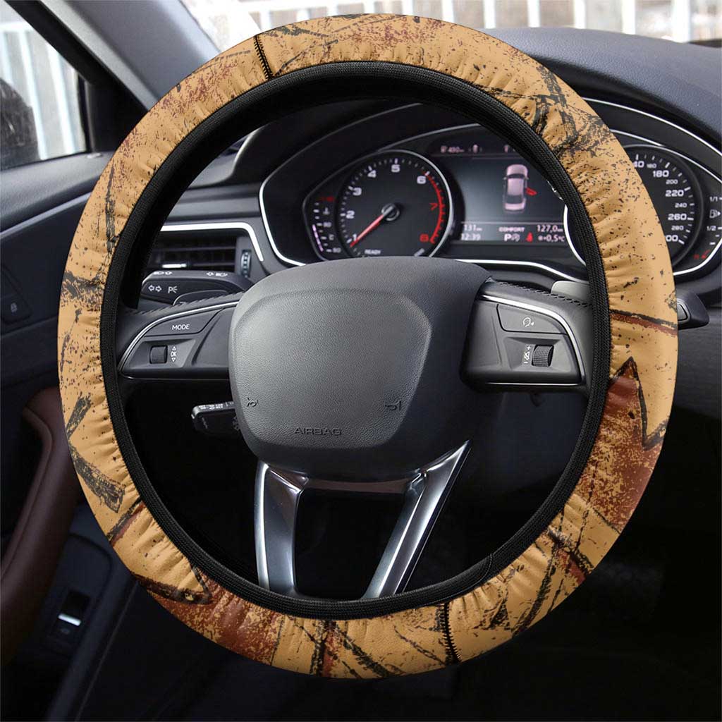 Min Ancient Egyptian Steering Wheel Cover Fertility Symbol Sandstone Ankh Pyramid Pattern