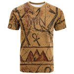 Min Ancient Egyptian T shirt Fertility Symbol Sandstone Ankh Pyramid Pattern