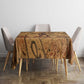 Min Ancient Egyptian Tablecloth Fertility Symbol Sandstone Ankh Pyramid Pattern