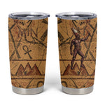 Min Ancient Egyptian Tumbler Cup Fertility Symbol Sandstone Ankh Pyramid Pattern