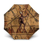 Min Ancient Egyptian Umbrella Fertility Symbol Sandstone Ankh Pyramid Pattern