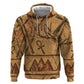 Min Ancient Egyptian Zip Hoodie Fertility Symbol Sandstone Ankh Pyramid Pattern