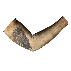 Nefertem Ancient Egyptian Arm Sleeves Lion Head Lotus Flowers Incense Smoke Ancient