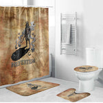 Nefertem Ancient Egyptian Bathroom Set Lion Head Lotus Flowers Incense Smoke Ancient