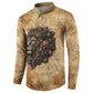 Nefertem Ancient Egyptian Button Sweatshirt Lion Head Lotus Flowers Incense Smoke Ancient